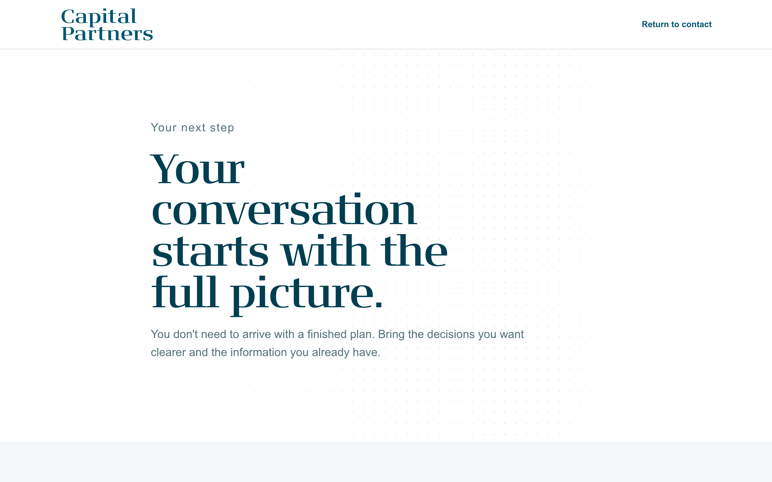 Confirmation page preview