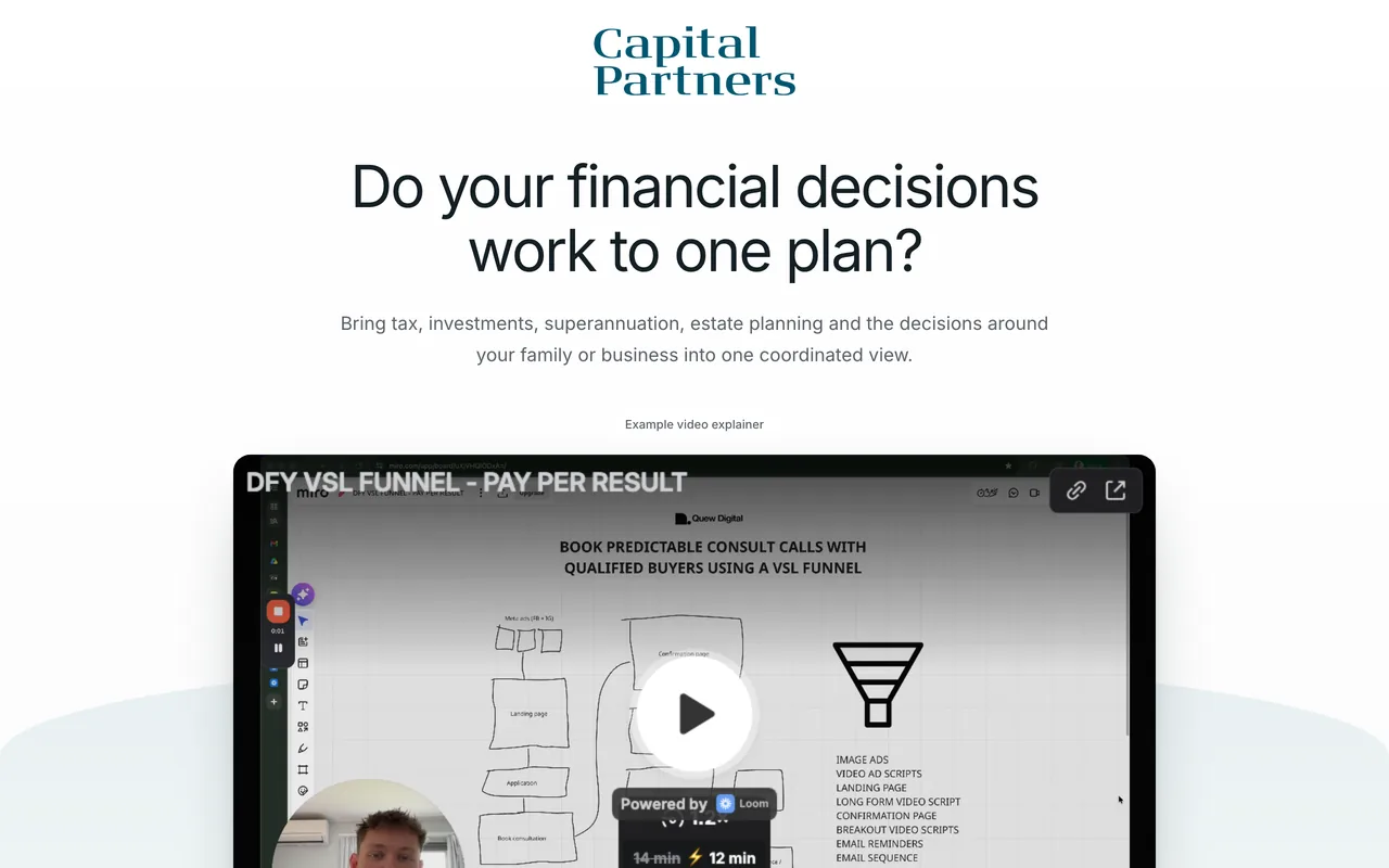 Landing page preview